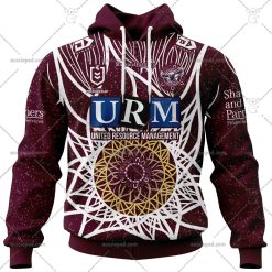 NRL Manly Warringah Sea Eagles Custom Name Number 2023 Indigenous Jersey Zip Up Hoodie