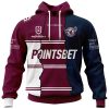 NRL Manly Warringah Sea Eagles Custom Name Number 2023 Mix Jersey Pullover Hoodie