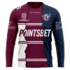 NRL Manly Warringah Sea Eagles Custom Name Number 2023 Mix Jersey Sweatshirt
