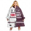 NRL Manly Warringah Sea Eagles Custom Name Number 2023 Mix Jersey V2 Fleece Oodie