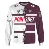 NRL Manly Warringah Sea Eagles Custom Name Number 2023 Mix Jersey V2 Sweatshirt