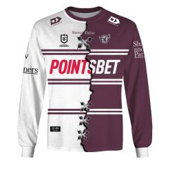 NRL Manly Warringah Sea Eagles Custom Name Number 2023 Mix Jersey V2 Sweatshirt