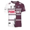 NRL Manly Warringah Sea Eagles Custom Name Number 2023 Mix Jersey V2 T-Shirt