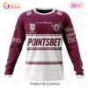 NRL Manly Warringah Sea Eagles Custom Name Number 2023 Warm Up Jersey Sweatshirt