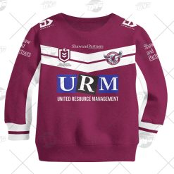 NRL Manly Warringah Sea Eagles Custom Name Number Jersey 2021 Kids Sweatshirt