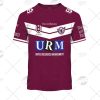 NRL Manly Warringah Sea Eagles Custom Name Number Jersey 2021 Kids T-Shirt