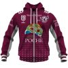 NRL Manly Warringah Sea Eagles Custom Name Number NRL Nines 2020 Jersey Zip Up Hoodie