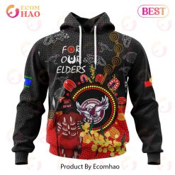 NRL Manly Warringah Sea Eagles Custom Name Number Special Edition NAIDOC Pullover Hoodie