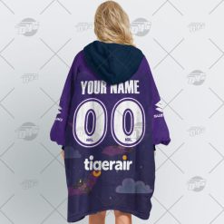 Alternative view of NRL Melbourne Storm Custom Name Number 2020 x Bluey Jersey Fleece Oodie