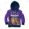 NRL Melbourne Storm Custom Name Number 2020 x The Simpsons Halloween Jersey Kids Zip Up Hoodie