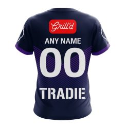 Alternative view of NRL Melbourne Storm Custom Name Number 2023 ANZAC Day Jersey T-Shirt