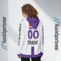 Alternative view of NRL Melbourne Storm Custom Name Number 2023 Away Jersey Pullover Hoodie