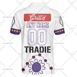 Alternative view of NRL Melbourne Storm Custom Name Number 2023 Indigenous Jersey Polo Shirt