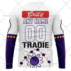 Alternative view of NRL Melbourne Storm Custom Name Number 2023 Indigenous Jersey Sweatshirt