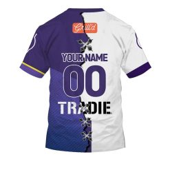 Alternative view of NRL Melbourne Storm Custom Name Number 2023 Mix Jersey V3 T-Shirt