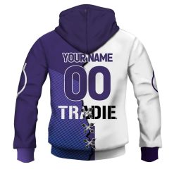 Alternative view of NRL Melbourne Storm Custom Name Number 2023 Mix Jersey V3 Zip Up Hoodie