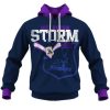 NRL Melbourne Storm Custom Name Number Flag Retro 1998 Jersey Pullover Hoodie