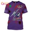 NRL Melbourne Storm Custom Name Number Halloween T-Shirt V3