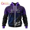 NRL Melbourne Storm Custom Name Number Polynesian Zip Up Hoodie