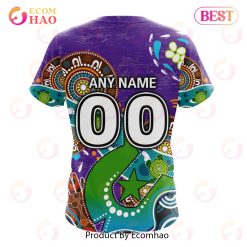Alternative view of NRL Melbourne Storm Custom Name Number Special Design NAIDOC T-Shirt