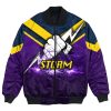 NRL Melbourne Storm Purple Gold Bomber Jacket