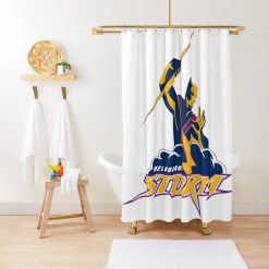 NRL Melbourne Storm White Shower Curtain