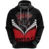 NRL New Zealand Warriors ANZAC Day Black Red Zip Up Hoodie