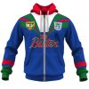 NRL New Zealand Warriors Custom Name Number 1995 ARL/NRL Vintage Retro Jersey Zip Up Hoodie