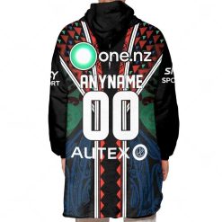 Alternative view of NRL New Zealand Warriors Custom Name Number 2023 Indigenous Jersey Fleece Oodie