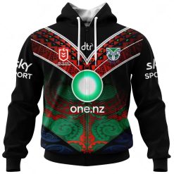 NRL New Zealand Warriors Custom Name Number 2023 Indigenous Jersey Zip Up Hoodie