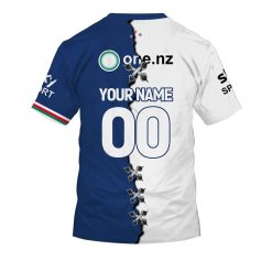 Alternative view of NRL New Zealand Warriors Custom Name Number 2023 Mix Jersey V2 T-Shirt