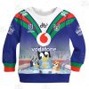 NRL New Zealand Warriors Custom Name Number Bluey Jersey Kids Sweatshirt