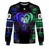 NRL New Zealand Warriors Custom Name Number Rose Dragon Sweatshirt