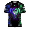 NRL New Zealand Warriors Custom Name Number Rose Dragon T-Shirt