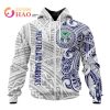 NRL New Zealand Warriors Custom Name Polynesian Zip Up Hoodie