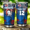 NRL Newcastle Knights ANZAC Day Aboriginal Custom Name Number Tumbler