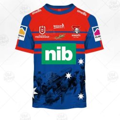 NRL Newcastle Knights Custom Name Number 2020 ANZAC Day Jersey T-Shirt