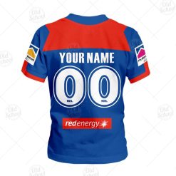 Alternative view of NRL Newcastle Knights Custom Name Number 2020 Home Jersey Kids T-Shirt