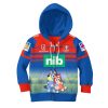 NRL Newcastle Knights Custom Name Number 2020 x Bluey Jersey Kids Zip Up Hoodie