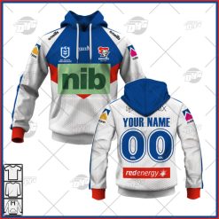 NRL Newcastle Knights Custom Name Number 2022 Away Jersey Pullover Hoodie