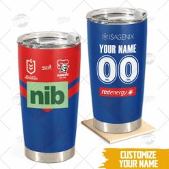 NRL Newcastle Knights Custom Name Number 2022 Home Jersey Tumbler