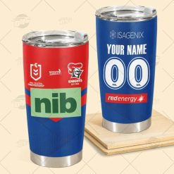Alternative view of NRL Newcastle Knights Custom Name Number 2022 Home Jersey Tumbler