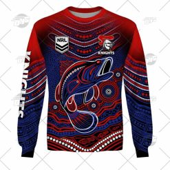 NRL Newcastle Knights Custom Name Number 2022 Indigenous Fishing Jersey Sweatshirt