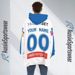 Alternative view of NRL Newcastle Knights Custom Name Number 2023 Away Jersey Fleece Oodie