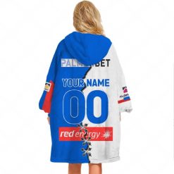 Alternative view of NRL Newcastle Knights Custom Name Number 2023 Mix Jersey V2 Fleece Oodie