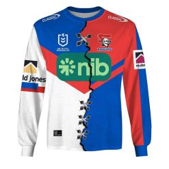NRL Newcastle Knights Custom Name Number 2023 Mix Jersey V2 Sweatshirt