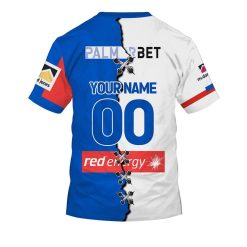 Alternative view of NRL Newcastle Knights Custom Name Number 2023 Mix Jersey V2 T-Shirt