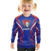 NRL Newcastle Knights Custom Name Number Blue Kids Sweatshirt