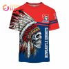 NRL Newcastle Knights Custom Name Number Native Skull T-Shirt
