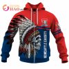 NRL Newcastle Knights Custom Name Number Native Skull Zip Up Hoodie